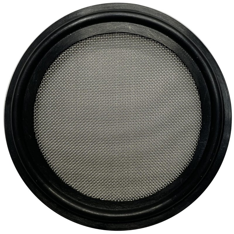 DR.COMPONENT 1.5" Sanitary Tri-Clamp Gaskets (Pack of 2), Bonded Type Screen (#70 Mesh/ 210 μm) Gaskets, Black Buna NBR - Image 1