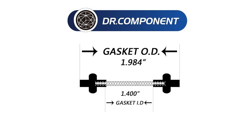 DR.COMPONENT 1.5" Sanitary Tri-Clamp Gaskets (Pack of 2), Bonded Type Screen (#70 Mesh/ 210 μm) Gaskets, Black Buna NBR - Image 3