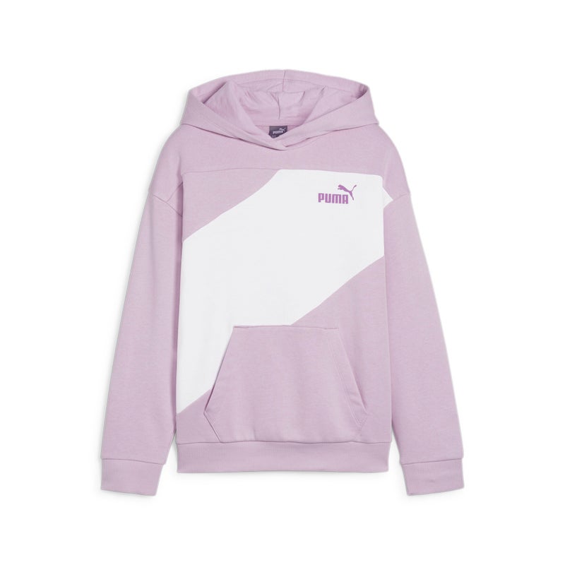 PUMA POWER Colourblock Girls Purple Hoodie - Image 4