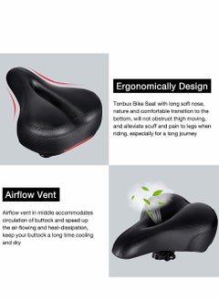 Y&D Comfortable Men Women Bike Seat, Seat Replacement with Dual Shock Absorbing Ball Wide Memory Foam Bicycle Mounting Wrench  - Image 4