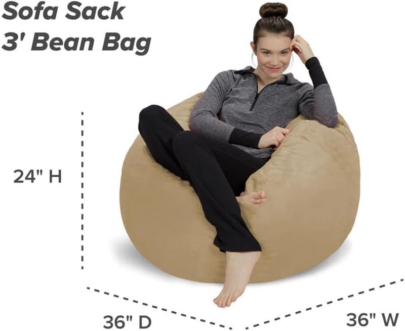 Comfynest Plush Memory Foam Bean Bag Chair - Image 3