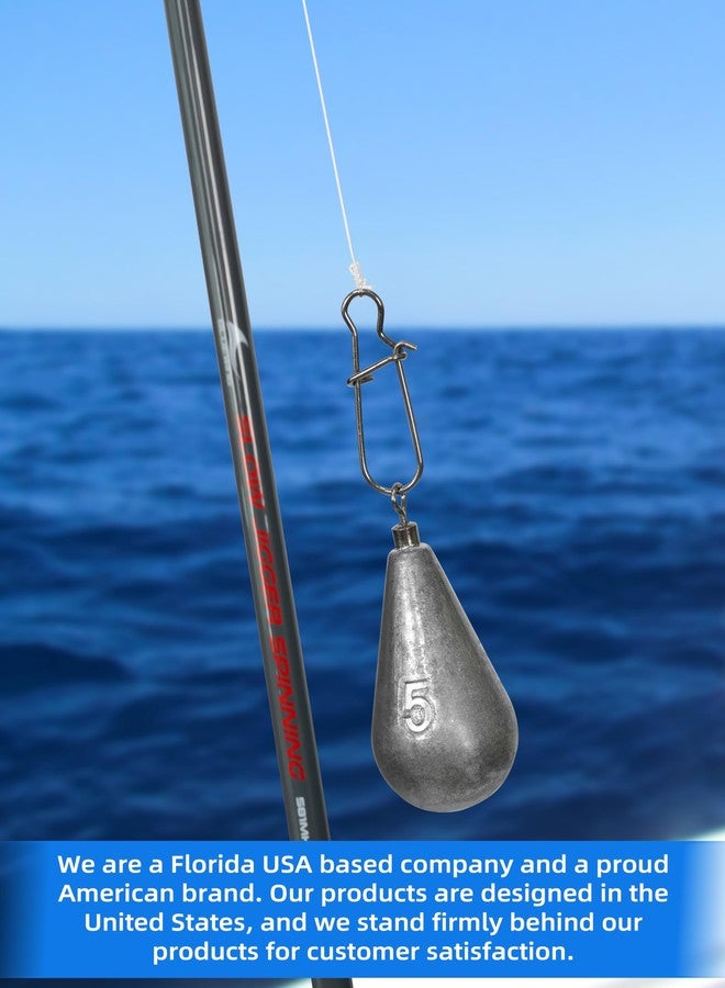 BLUEWING Casting Swivel Bell Sinkers Fishing Weights Sinkers Dipsey Sinker Drop Shot Weight with Stainless Steel Swivel 3/4oz Lead Weights Saltwater Fishing Sinkers 10pcs - Image 4