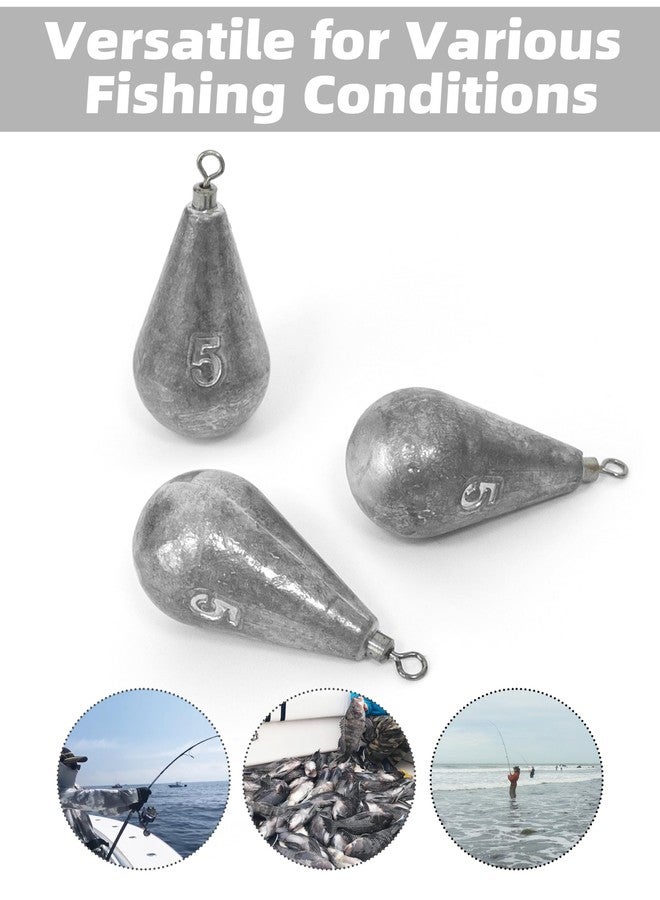 BLUEWING Casting Swivel Bell Sinkers Fishing Weights Sinkers Dipsey Sinker Drop Shot Weight with Stainless Steel Swivel 3/4oz Lead Weights Saltwater Fishing Sinkers 10pcs - Image 5