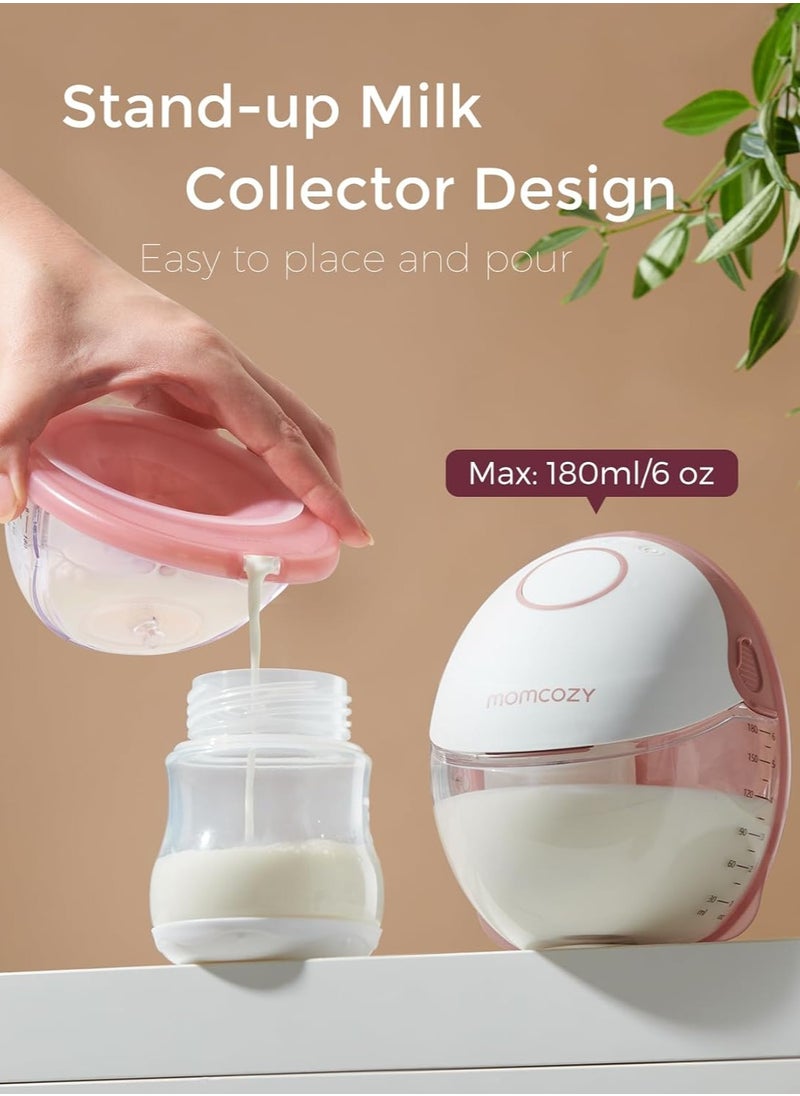 M6 Breast Pump - Hands Free - Fit And Discreet - 3 Modes And 9 Levels, 24mm - Cozy Red