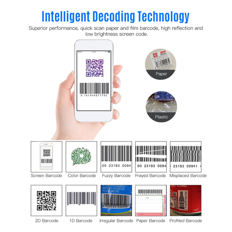 Embedded 1D 2D Barcode Scanner QR Bar Code Reader Module Scanner RS232 Serial Port Connection Auto Scanning for Gate Machine Tickets Checking Mobile Payment - Image 5