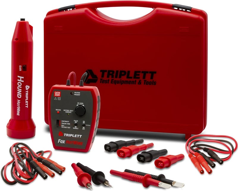 Triplett Fox & Hound HotWire 3388 Live Wire Circuit Tracing Kit with Tone Generator and Probe - Image 1
