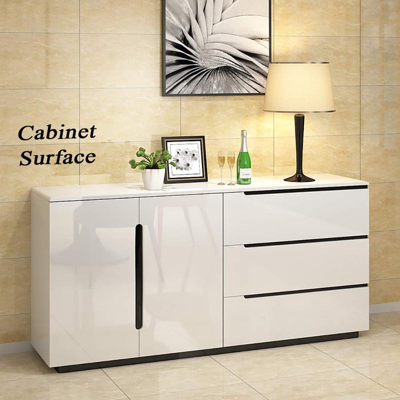 Toduso Contact Paper Glossy White for Countertops Removable Contact Paper White Peel and Stick Wallpaper Waterproof Easy to Clean Vinyl Roll Decorative Kitchen Cabinet Table Closet 15.8''x78.7'' - Image 4