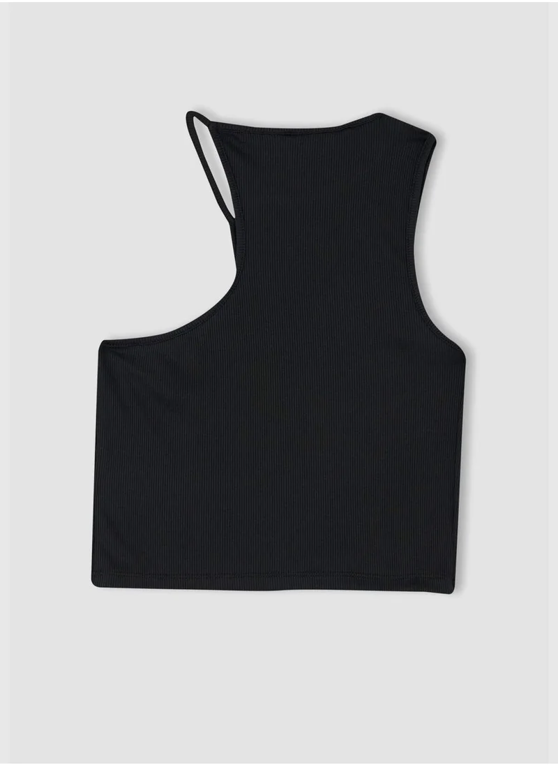 ديفاكتو Asymmetrical Halter Tank Top