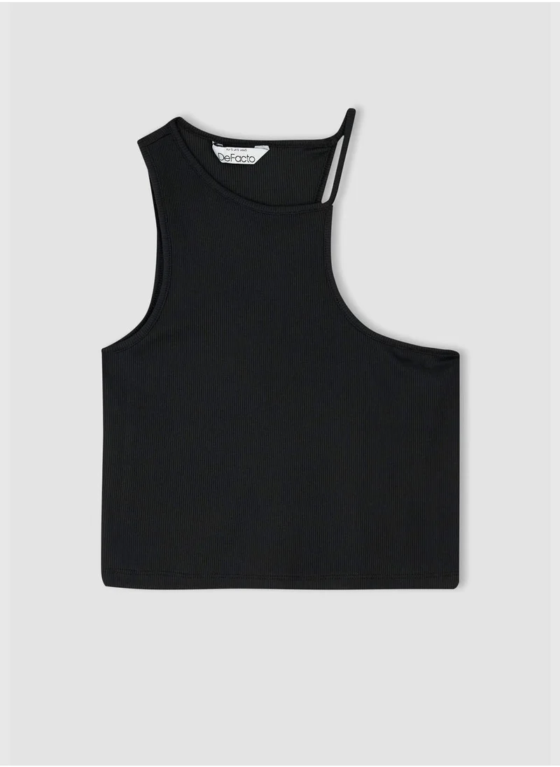 ديفاكتو Asymmetrical Halter Tank Top