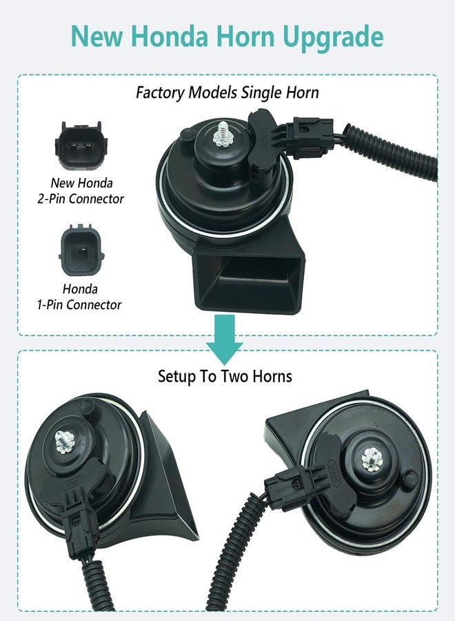 NEOGET Car Horn with 1 to 2 Connector Converter, Compatible with Honda Civic 2016-, CR-V 2017-, HR-V 2023-, Insight 2019-, Horn Splitter Adapter Fit for Single to Dual Tones Upgrade Kit - Image 3