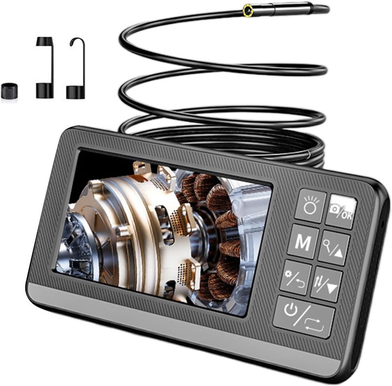 2600mAh Industrial Endoscope 1080P 4.3 Inch Digital Borescope Inspection Camera Waterproof Snake Camera For Car Engine 4.3 Inch Color Screen Car Inspection Camera Automotive Maintenance Tool Screen To - Image 1