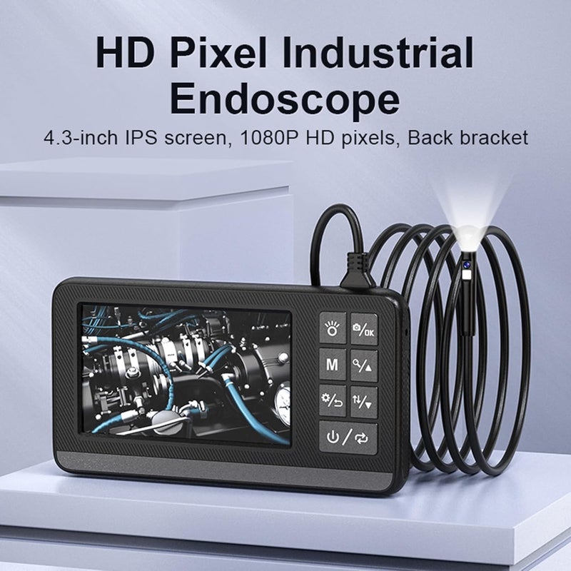 2600mAh Industrial Endoscope 1080P 4.3 Inch Digital Borescope Inspection Camera Waterproof Snake Camera For Car Engine 4.3 Inch Color Screen Car Inspection Camera Automotive Maintenance Tool Screen To - Image 3