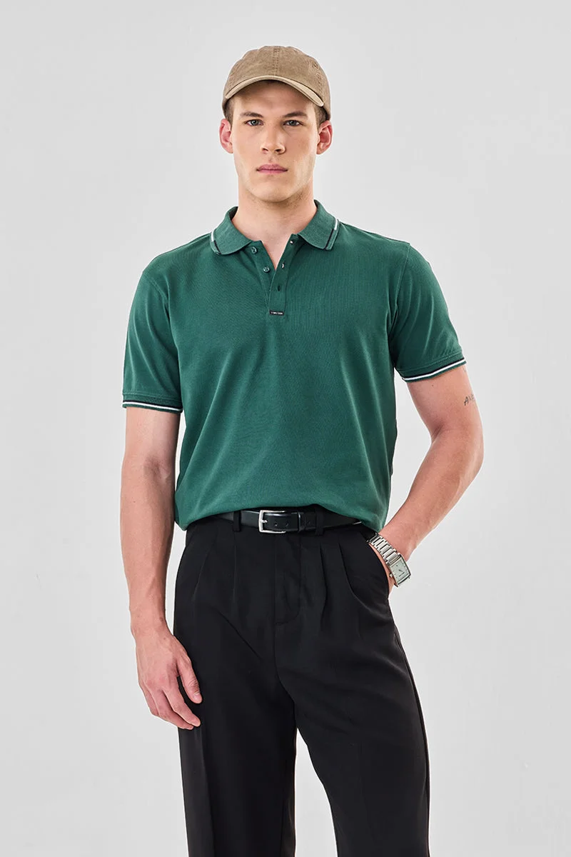 SNITCH تيشيرت بولو بقصة عادية مطاطي