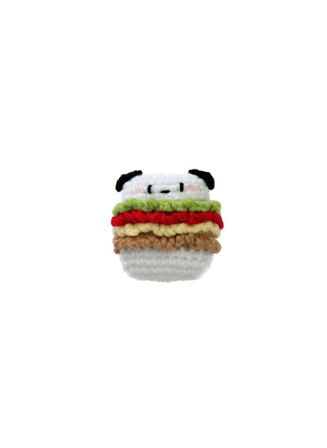 Generic - Plush Burger Dog For Apple AirPods Pro Earphone Case For Bluetooth Earphone Case AirPods 123 3-Color:Knitted-Hamburger Dog]-Applicable Model:airpods1/2nd Generation General - Image 1