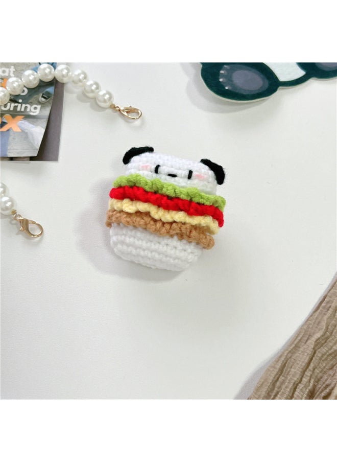 Generic - Plush Burger Dog For Apple AirPods Pro Earphone Case For Bluetooth Earphone Case AirPods 123 3-Color:Knitted-Hamburger Dog]-Applicable Model:airpods1/2nd Generation General - Image 1