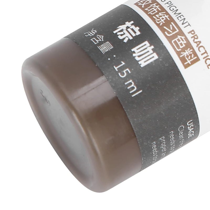 comfrt 15ml Tattoo Pigment, Microblading Eyebrow Eyeliner Semi\u2011Permanent Tattoo Ink for Practice(Brown coffee) - Image 2