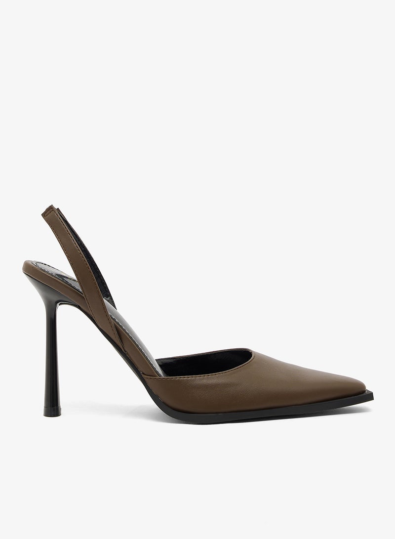 ايلا حذاء بكعب عالٍ بحزام خلفي - Image 1