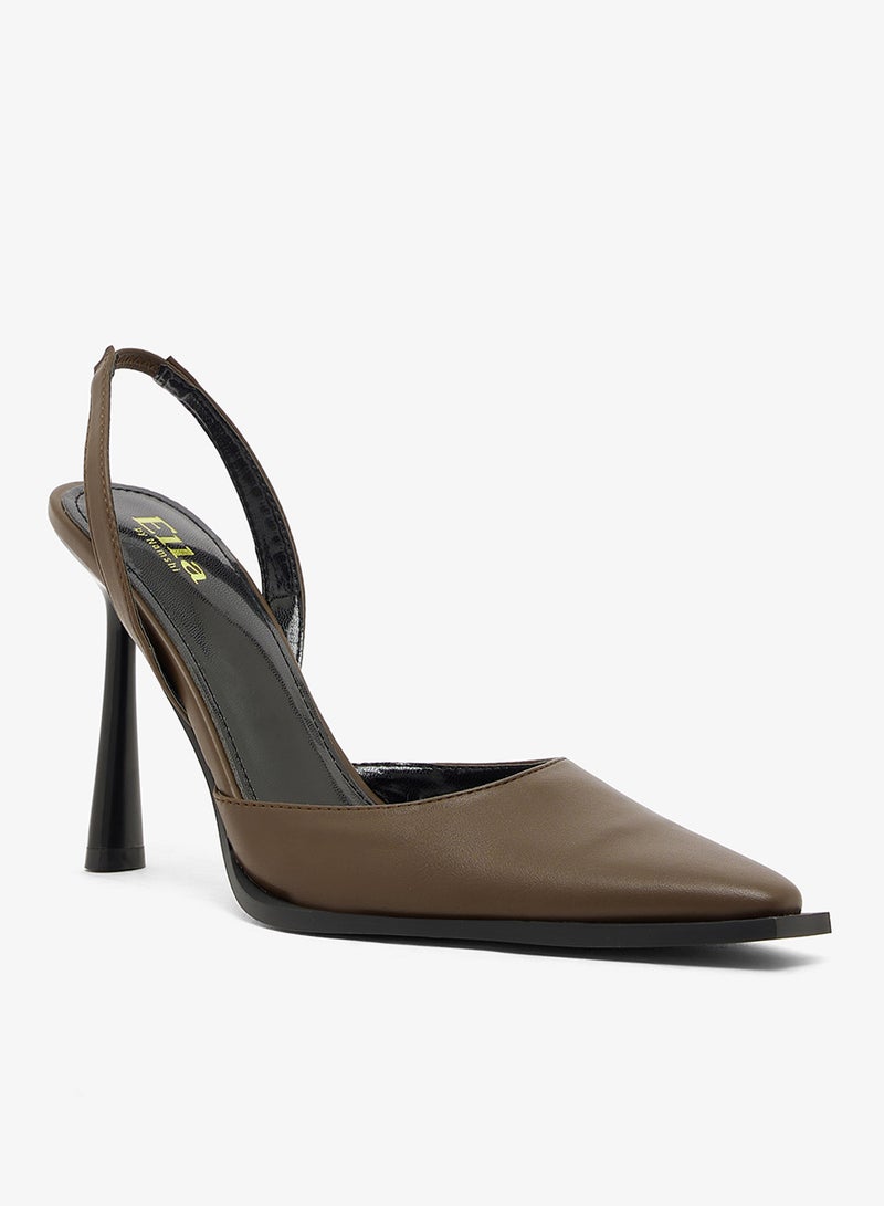 ايلا حذاء بكعب عالٍ بحزام خلفي - Image 2