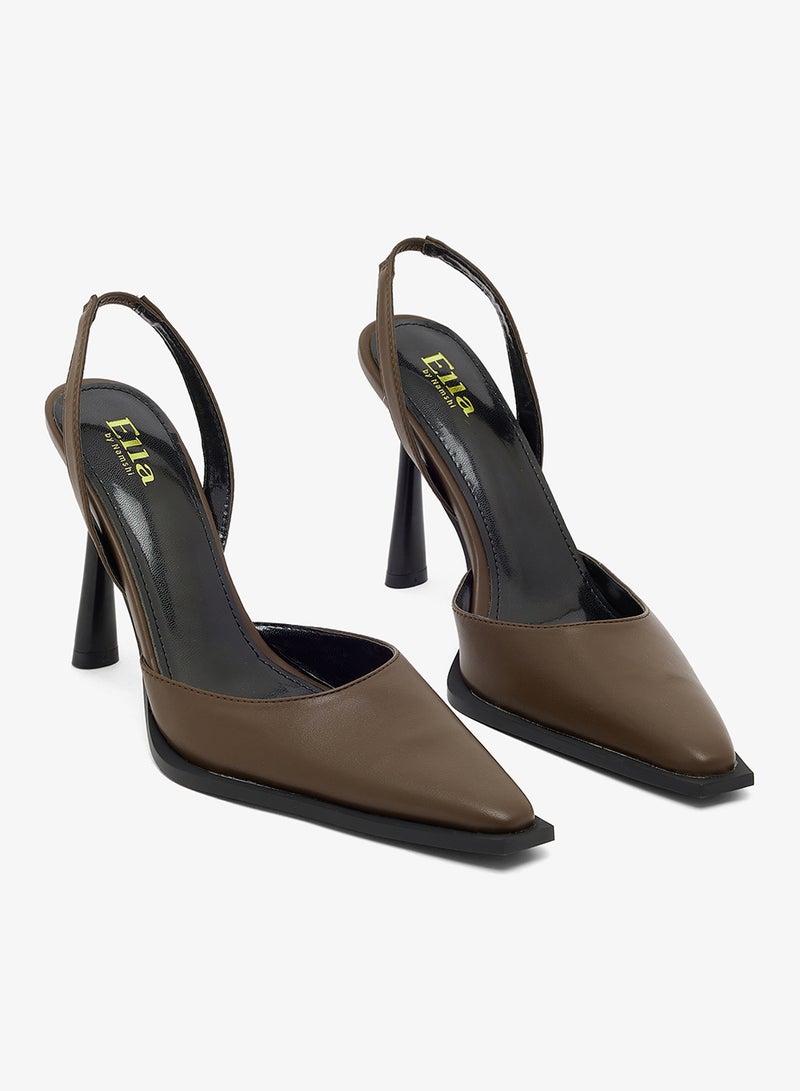 ايلا حذاء بكعب عالٍ بحزام خلفي - Image 4