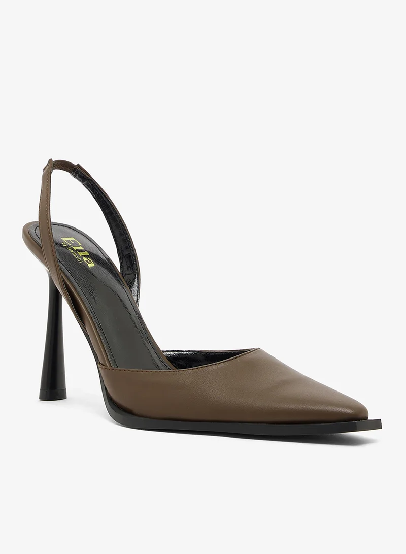 ايلا حذاء بكعب عالٍ بحزام خلفي