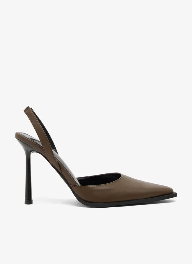 ايلا حذاء بكعب عالٍ بحزام خلفي