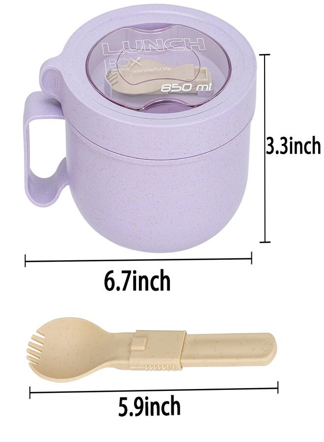 Ronanemon 2 Pack Soup Bowl with Handles, Microwave Ramen Bowl with Lid for Soup and Instant Noodles,Oatmeal, Gumbo, Salad,BPA Free - Image 3