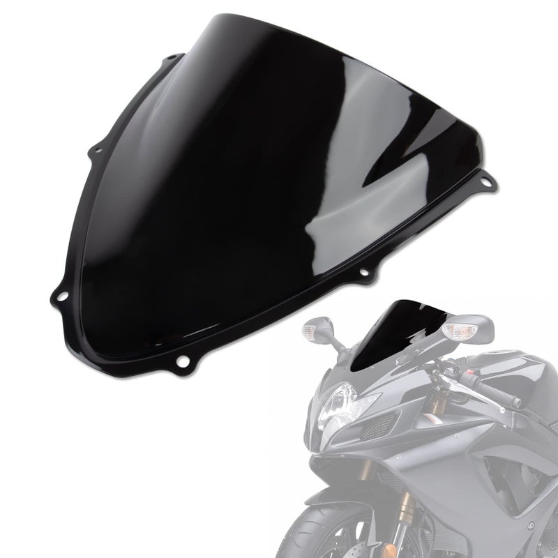 Windshield PSLER Windscreen Double Bubble for GSXR600 750 K6 20062007 Black