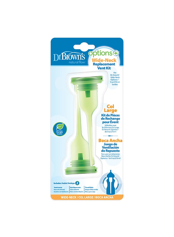 Dr. Brown’s 9 Oz/270 Ml W-N Options+ Bottle Replacement Kit (2 Inserts & 2 Reservoirs) - Image 1