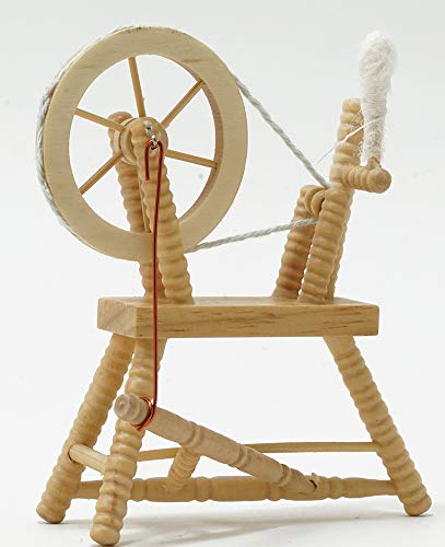 Classics by Handley Dollhouse Miniature Spinning Wheel, Unfinished - Image 5