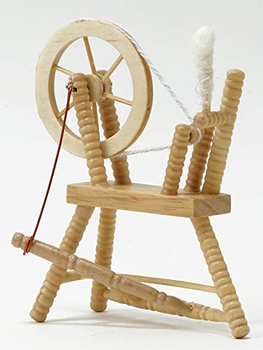 Classics by Handley Dollhouse Miniature Spinning Wheel, Unfinished - Image 2