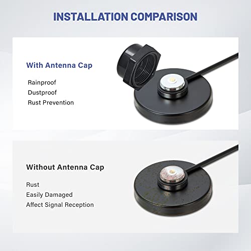 Anina NMO Antenna Mount Cap with O Ring Seal Dust Weather Rain Cover 2-Pack - Image 3