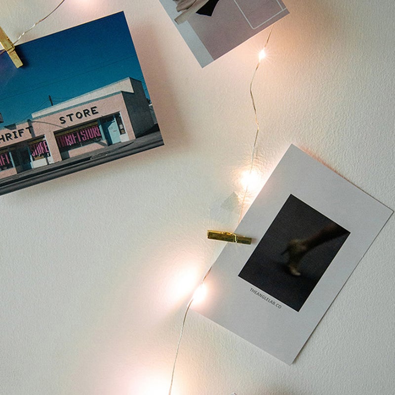 3.0M 30 Lights String Light + 30 Wood Clips DIY Photo Clip Fairy Light Room Decoration - Image 3