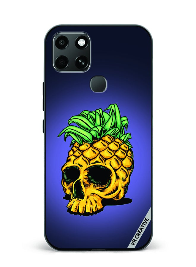 VR CREATIVE Protective Case Cover For Infinix Smart 6 Pineapple Skull Design Multicolour - Image 1
