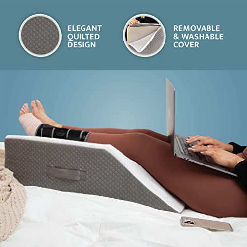 Kölbs Kolbs Double Leg Elevation Pillow | Post Surgery Leg Pillow | Stylish Chic Jacquard Cover - Image 2