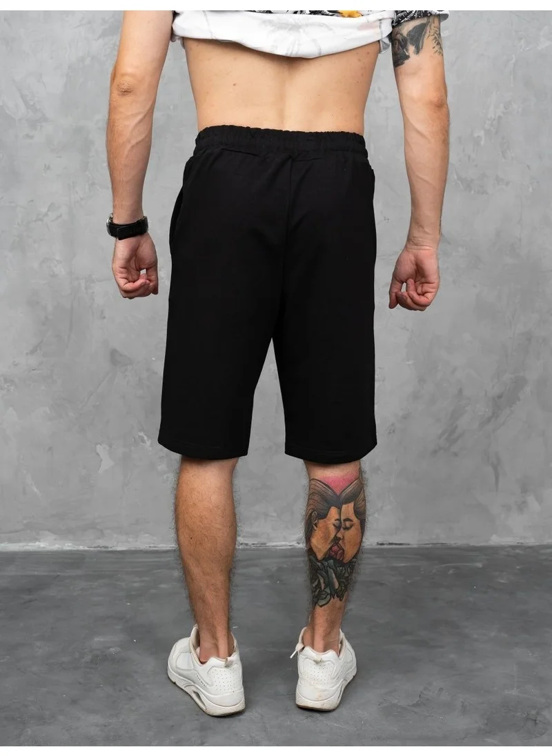 Mistirik Sports Shorts Cycling Shorts Comfortable Loose Cut Wide Size Shorts Men's Casual Shorts Athlete Shorts Black Color