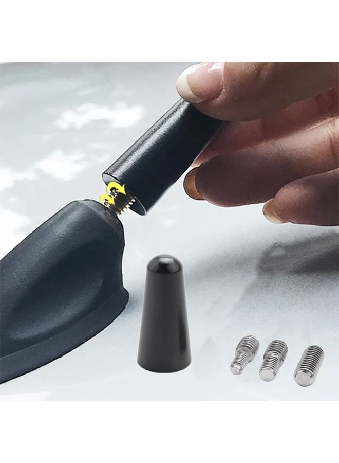 Black Short Roof Car Antenna Topper with Enhanced Signal Easy Installation Aerodynamic Design - Image 3