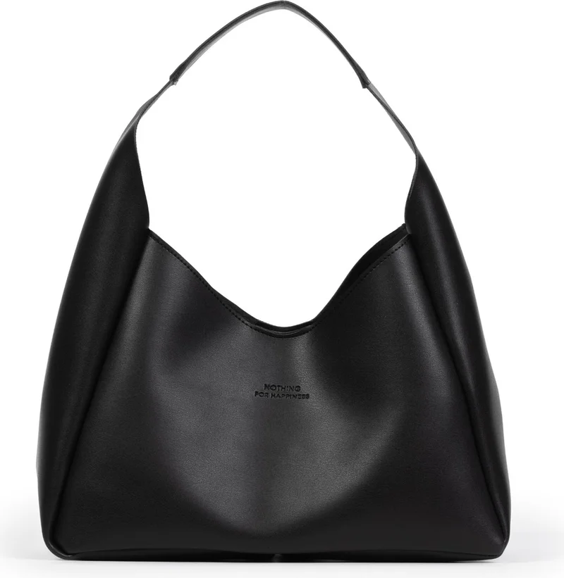 Nothing Artificial Leather Hand and Shoulder Bag with Wide Interior Compartment E:33 L:15 W:10 cm