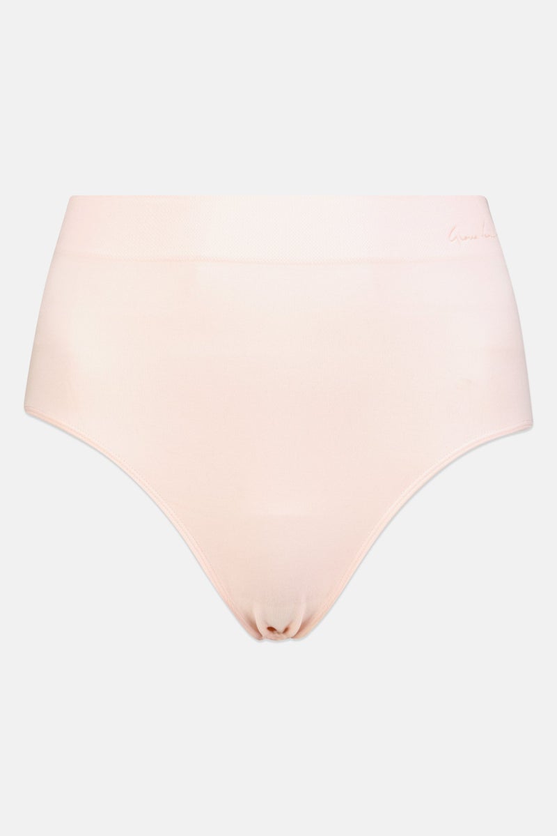 Gloria Vanderbilt Women 3 Pieces Plus Size Brand Logo Seamless Brief, Multicolor - Image 3