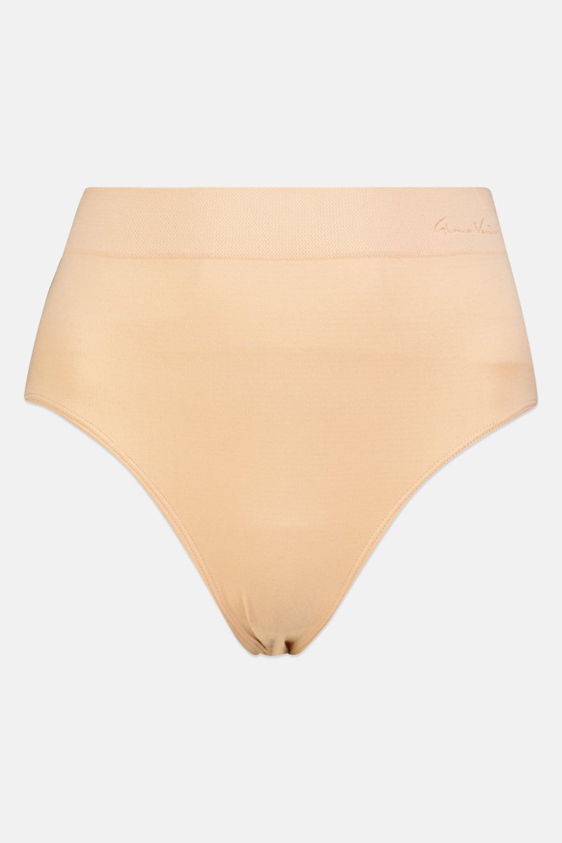 Gloria Vanderbilt Women 3 Pieces Plus Size Brand Logo Seamless Brief, Multicolor - Image 4