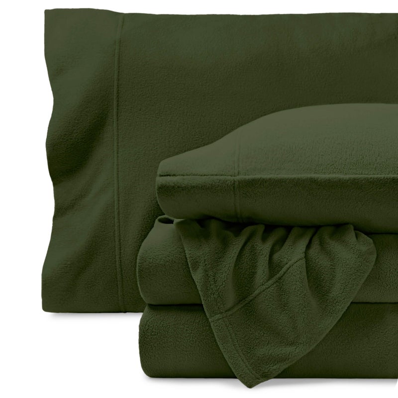 Bare Home Super Soft Fleece Sheet Set Full Size Extra Plush Polar Fleece NoPilling Bed Sheets All Season Cozy Warmth Full Cypress