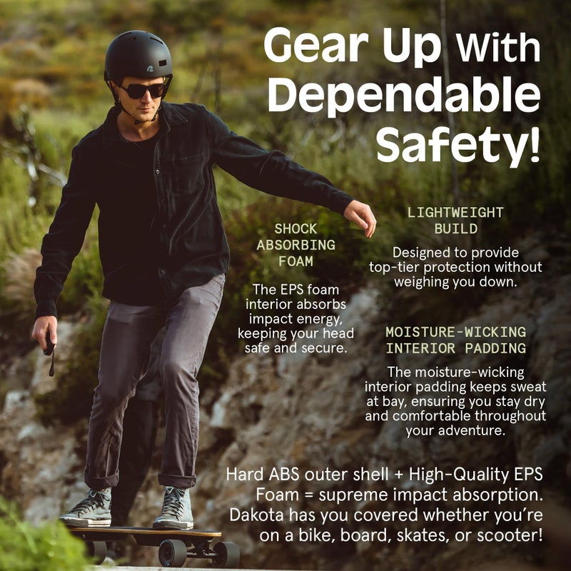 Retrospec Dakota Bicycle / Skateboard Helmet for Adults - Commuter, Bike, Skate, Scooter, Longboard & Incline Skating - Highly Protective & Premium Ventilation- Large -Matte Forest - Image 3