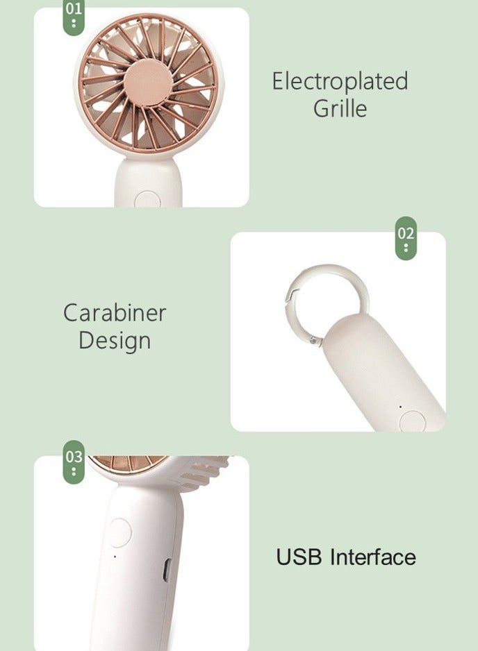 مروحة صغيرة محمولة 60 جرام، رياح USB قوية، محمولة، تصميم حلقة تسلق خارجية، قاعدة مضادة للانزلاق - Image 3