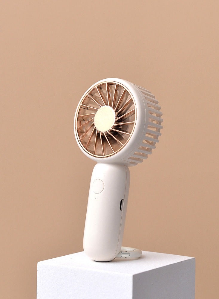 مروحة صغيرة محمولة 60 جرام، رياح USB قوية، محمولة، تصميم حلقة تسلق خارجية، قاعدة مضادة للانزلاق - Image 1