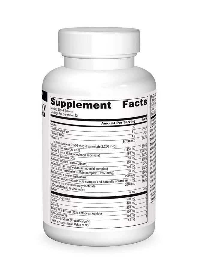 Source Naturals Visual Eyes Dietary Supplement Multi Nutrient Complex With Bilberry Extract Lipoic Acid And Lutein 90 Tablets - Image 4