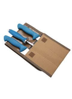 AL SANIDI Kitchen knives set with Stainless steel sharpener, Cutting Knives, Multicolored  - Image 1