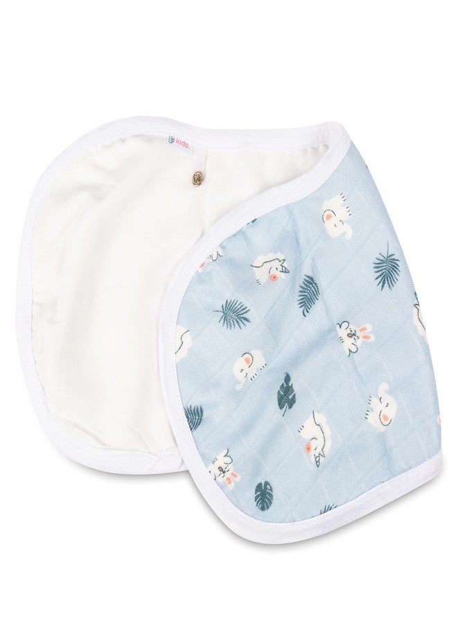 Mush Super Soft 100% Bamboo Terry Washcloth/Reusable Baby Wipes/Baby Towel for New Born || 500 GSM || Absorbent, Anti-Microbial, Sensitive Skin Friendly. (2, Geo Peach - Rabbit Blue) - Image 4