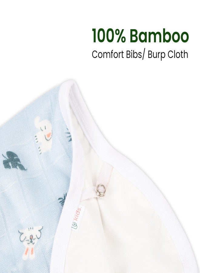 Mush Super Soft 100% Bamboo Terry Washcloth/Reusable Baby Wipes/Baby Towel for New Born || 500 GSM || Absorbent, Anti-Microbial, Sensitive Skin Friendly. (2, Geo Peach - Rabbit Blue) - Image 2
