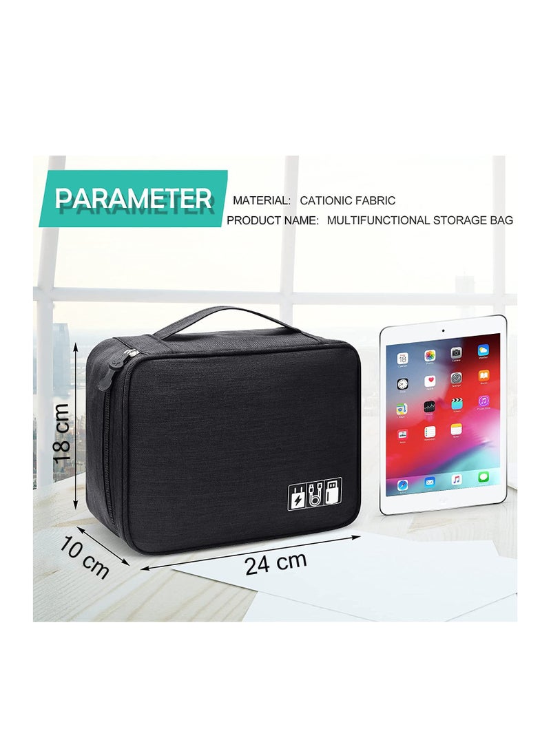 Seagull Seagull flight of fashion Nylon 2 Layer Gadget Organizer Case,Electronic Accessories Bag  - Image 2