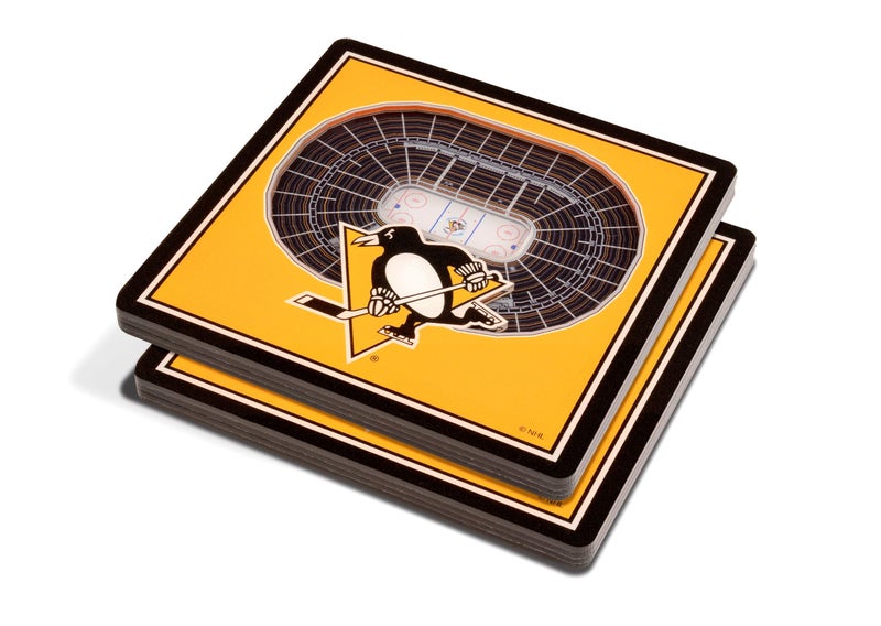 YouTheFan NHL Pittsburgh Penguins 3D StadiumViews Coasters  4 x 4