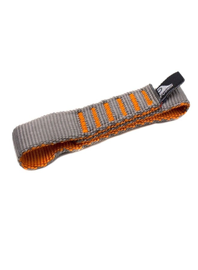 Fusion Climb ProGlide Quickdraw Runner - 5000 lb Tested Stitched Loop Nylon Webbing 11cm x 1.9cm - Gray/Orange - Image 1